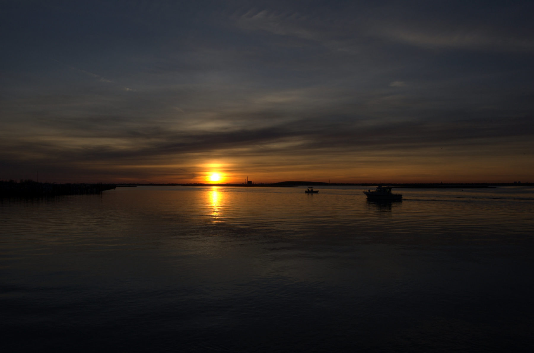 Sunset at a beach on Long Island