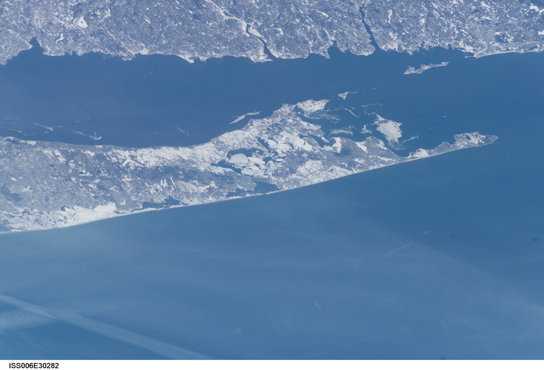 Aerial view of Long Island